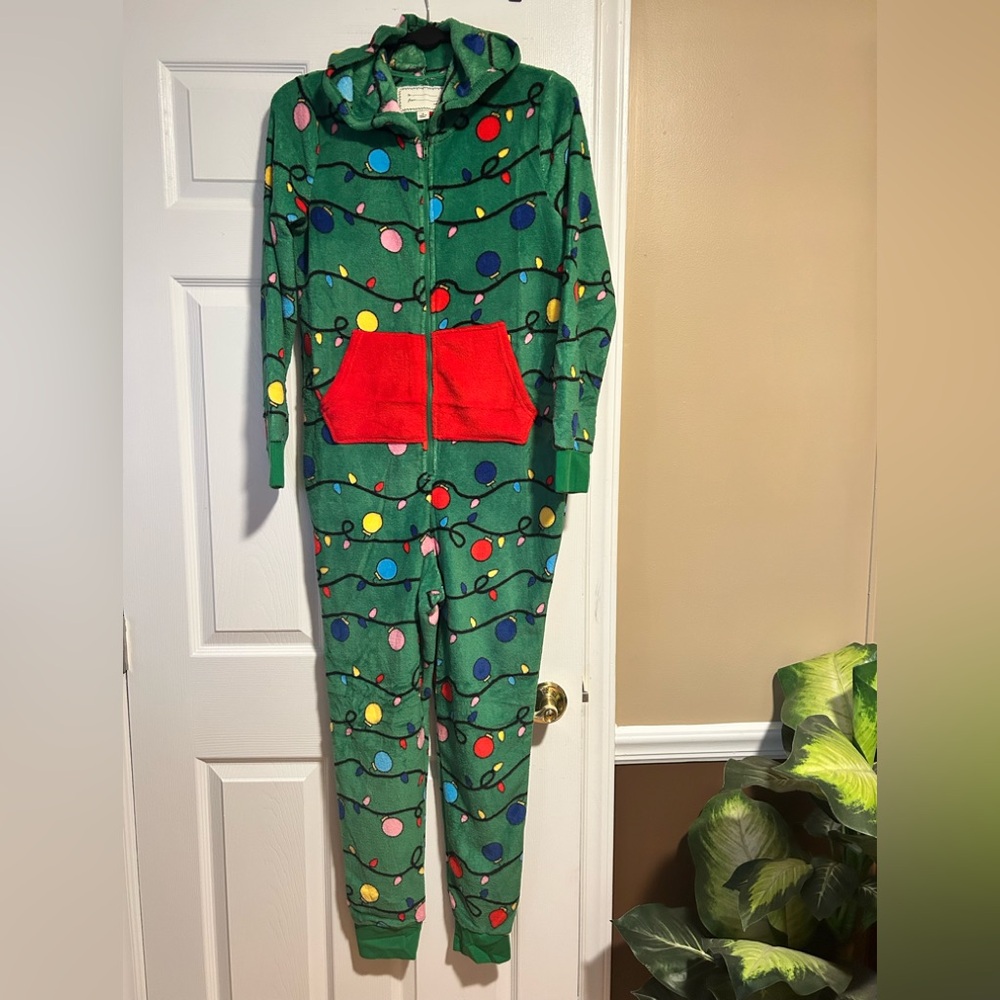 Derek’s Junior’s One-Piece Soft Blanket ‘Xmas Lights’ Sleeper ~ Sizes